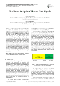 Nonlinear Analysis of Human Gait Signals