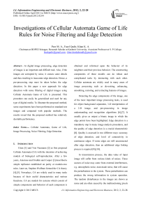 Investigations of Cellular Automata Game of Life Rules for Noise Filtering and Edge Detection