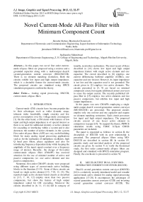 Novel Current-Mode All-Pass Filter with Minimum Component Count