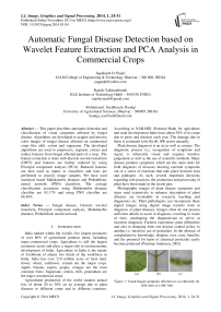 Automatic Fungal Disease Detection based on Wavelet Feature Extraction and PCA Analysis in Commercial Crops