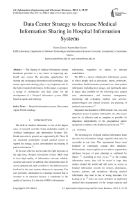Data Center Strategy to Increase Medical Information Sharing in Hospital Information Systems