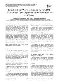 Effect of Four Wave Mixing on AP-DCDM-WDM Fiber Optic System with Different Power per Channel