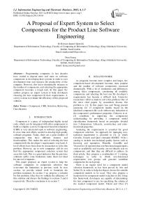 A Proposal of Expert System to Select Components for the Product Line Software Engineering