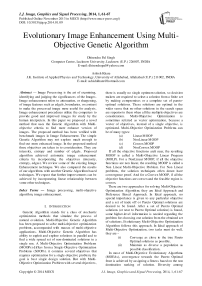 Evolutionary Image Enhancement Using Multi-Objective Genetic Algorithm