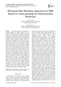 Histogram Bins Matching Approach for CBIR Based on Linear grouping for Dimensionality Reduction