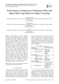 Performance Comparison of Kalman Filter and Mean Shift Algorithm for Object Tracking