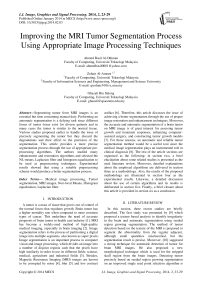 Improving the MRI Tumor Segmentation Process Using Appropriate Image Processing Techniques