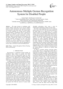 Autonomous Multiple Gesture Recognition System for Disabled People