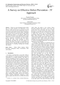 A Survey on Effective Defect Prevention - 3T Approach