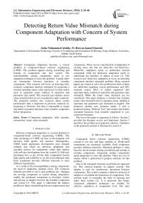 Detecting Return Value Mismatch during Component Adaptation with Concern of System Performance