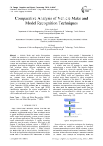 Comparative Analysis of Vehicle Make and Model Recognition Techniques