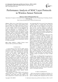 Performance Analysis of MAC Layer Protocols in Wireless Sensor Network