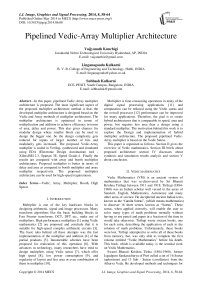 Pipelined Vedic-Array Multiplier Architecture