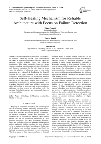 Self-Healing Mechanism for Reliable Architecture with Focus on Failure Detection