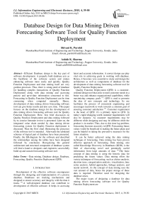 Database Design for Data Mining Driven Forecasting Software Tool for Quality Function Deployment