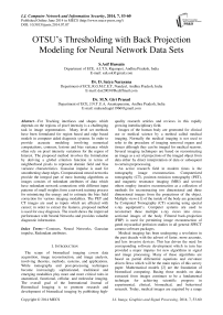 OTSU's Thresholding with Back Projection Modeling for Neural Network Data Sets