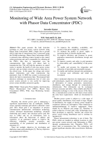 Monitoring of Wide Area Power System Network with Phasor Data Concentrator (PDC)