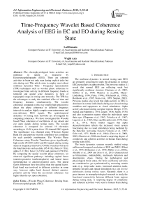 Time-Frequency Wavelet Based Coherence Analysis of EEG in EC and EO during Resting State