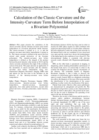 Calculation of the Classic-Curvature and the Intensity-Curvature Term Before Interpolation of a Bivariate Polynomial