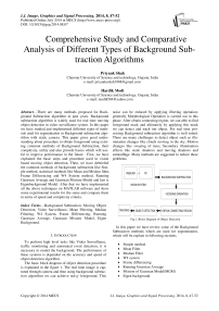 Comprehensive Study and Comparative Analysis of Different Types of Background Sub-traction Algorithms