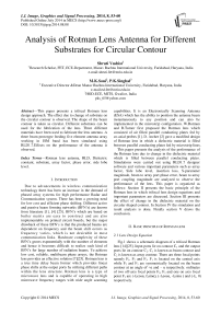 Analysis of Rotman Lens Antenna for Different Substrates for Circular Contour