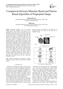Comparison between Minutiae Based and Pattern Based Algorithm of Fingerprint Image