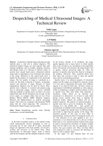 Despeckling of Medical Ultrasound Images: A Technical Review