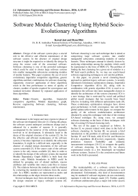 Software Module Clustering Using Hybrid Socio-Evolutionary Algorithms