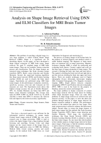 Analysis on Shape Image Retrieval Using DNN and ELM Classifiers for MRI Brain Tumor Images