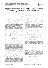 Polyphase Structure Based Eigen Design of Two-Channel Quadrature Mirror Filter Bank