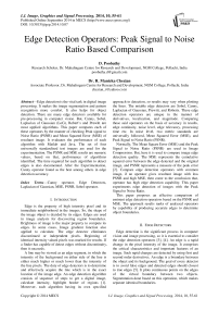 Edge Detection Operators: Peak Signal to Noise Ratio Based Comparison