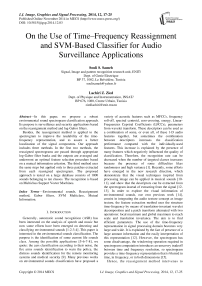 On the Use of Time–Frequency Reassignment and SVM-Based Classifier for Audio Surveillance Applications