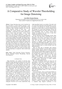 A Comparative Study of Wavelet Thresholding for Image Denoising