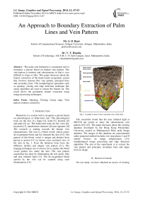 An Approach to Boundary Extraction of Palm Lines and Vein Pattern