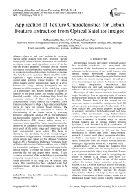 Application of Texture Characteristics for Urban Feature Extraction from Optical Satellite Images