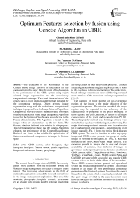Optimum Features selection by fusion using Genetic Algorithm in CBIR