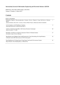 Cover page and Table of Contents. vol. 9 No. 2, 2017, IJIEEB