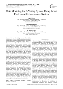 Data Modeling for E-Voting System Using Smart Card based E-Governance System