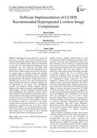 Software Implementation of CCSDS Recommended Hyperspectral Lossless Image Compression