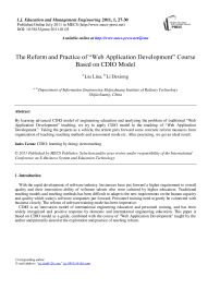 The Reform and Practice of “Web Application Development” Course Based on CDIO Model
