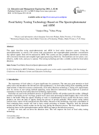 Food Safety Testing Technology Based on The Spectrophotometer and ARM