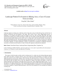 Landscape Pattern Evolvement in Mining Area: a Case of Liyuan Town in China