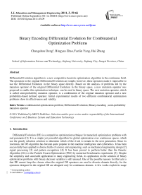 Binary Encoding Differential Evolution for Combinatorial Optimization Problems