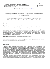 The Navigation Risk Assessment Using Wavelet Neural Network