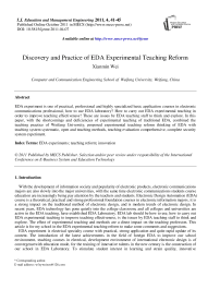 Discovery and Practice of EDA Experimental Teaching Reform