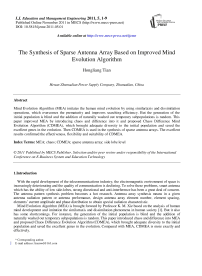 The Synthesis of Sparse Antenna Array Based on Improved Mind Evolution Algorithm
