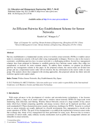 An Efficient Pairwise Key Establishment Scheme for Sensor Networks