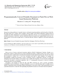 Programmatically Convert Printable Document to Flash File on Web-based Instruction Platform