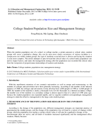 College Student Population Size and Management Strategy