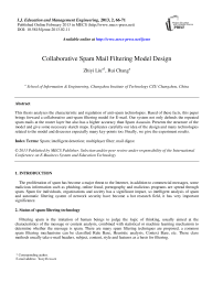 Collaborative Spam Mail Filtering Model Design